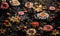 Kate Mur floral Doré Rose Toile de fond conçue par Abbas Studio - Kate Backdrop FR