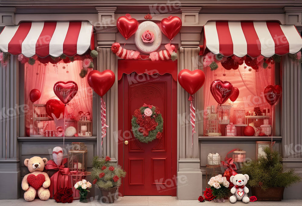 Kate Saint Valentin Rouge Magasin Toile de fond conçue par Chain Photographie - Kate Backdrop FR