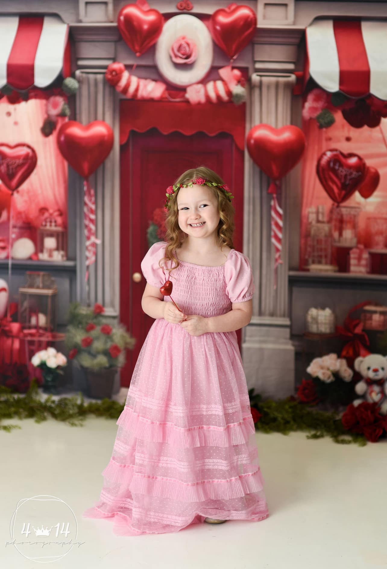 Kate Saint Valentin Rouge Magasin Toile de fond conçue par Chain Photographie - Kate Backdrop FR