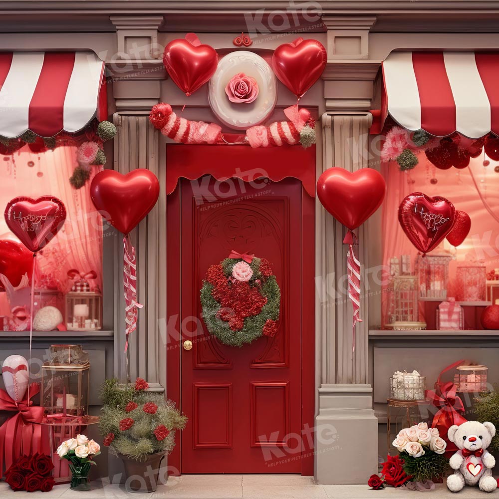 Kate Saint Valentin Rouge Magasin Toile de fond conçue par Chain Photographie - Kate Backdrop FR