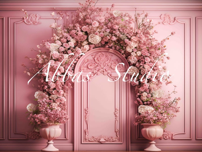 Kate Arc Floral Rose Mariage Toile de fond conçue par Abbas Studio