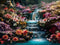Kate Chute d'eau Fleurs Printemps Toile de fond conçue par Abbas Studio - Kate Backdrop FR