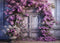 Kate Beau Fantastique Mur Fleurs violettes Toile de fond conçue par Rose Abbas - Kate Backdrop FR