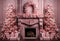 Kate Rose Noël Cheminée Arbre Toile de fond conçue par Emetselch - Kate Backdrop FR