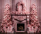 Kate Rose Noël Cheminée Arbre Toile de fond conçue par Emetselch - Kate Backdrop FR