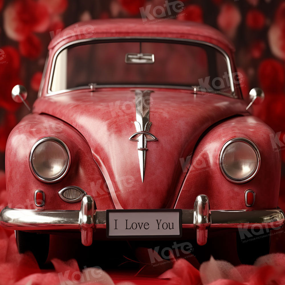 Kate Saint Valentin Voiture Rouge Toile de fond conçue par Chain Photographie