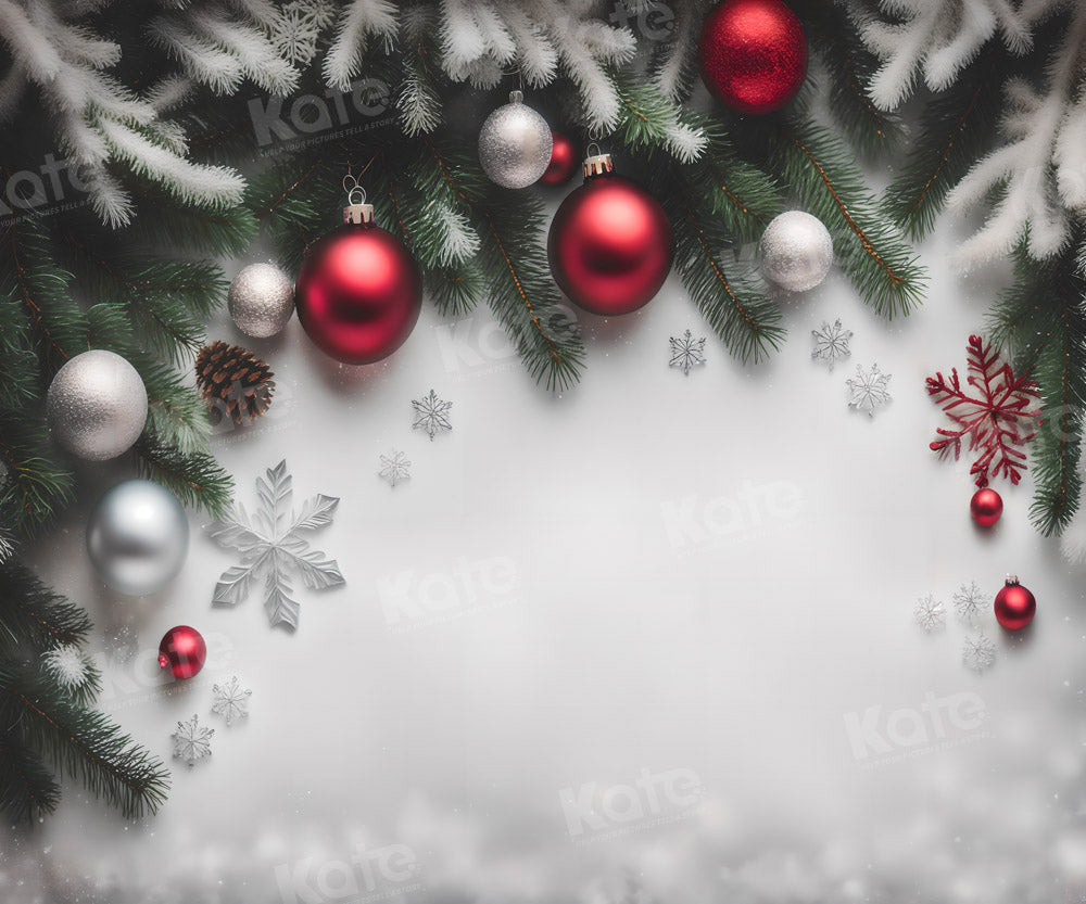 Kate Noël Vert Décors Hiver Neige Blanc Toile de fond pour la photographie