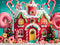 Kate Maison de Bonbons Donut Rouge Noël Enfant Toile de fond pour la photographie - Kate Backdrop FR
