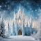 Kate Hiver Château gelé Bokeh Bleu & Blanc Toile de fond pour la photographie - Kate Backdrop FR