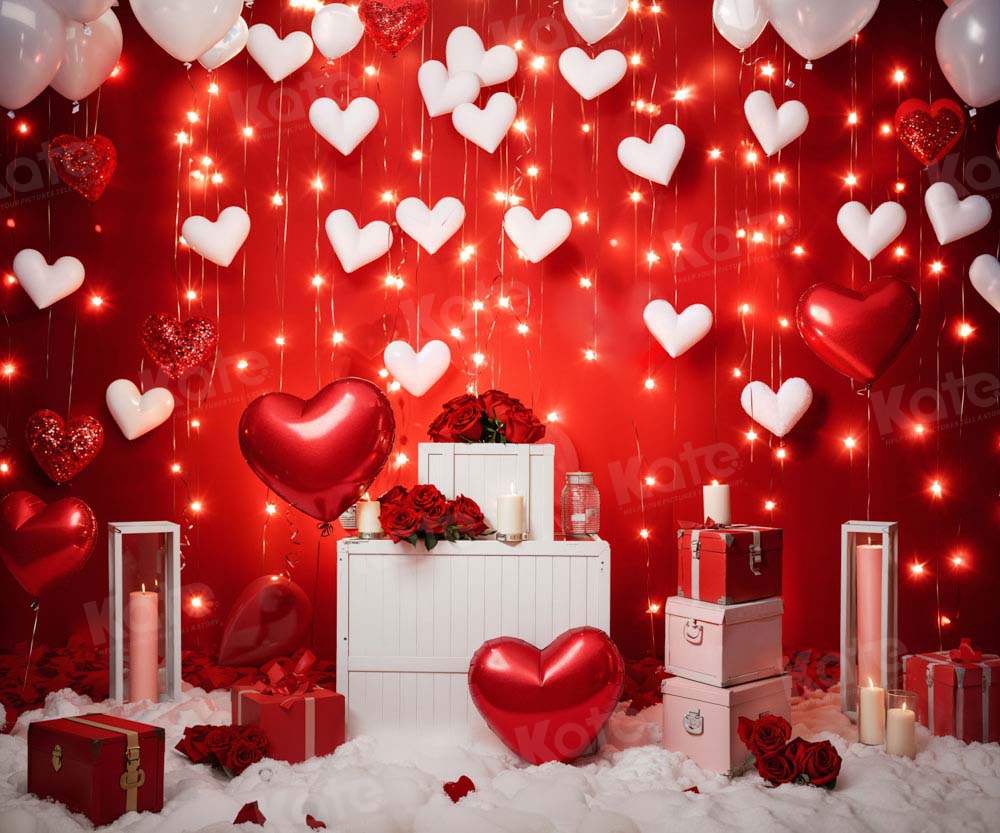 Kate Saint Valentin Rouge Amour Fête Toile de fond conçue par Emetselch
