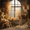 Kate Automne Bohème Chambre Fenêtre Toile de fond pour la photographie - Kate Backdrop FR