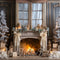 Kate Naturel Élégant Blanc Hiver Noël Cheminée Toile de fond conçue par Mini MakeBelieve - Kate Backdrop FR