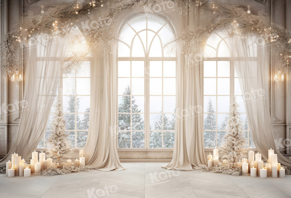 Kate Noël Blanc Doré Fenêtre Toile de fond conçue par Chain Photographie