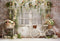 Kate Printemps Fleurs Blanc Vieille porte Vélo Toile de fond conçue par Emetselch - Kate Backdrop FR