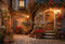 Kate Saint Valentin Rue des Roses Coin Pierre Toile de fond conçue par Emetselch - Kate Backdrop FR