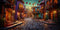 Kate Printemps Saint Valentin Coucher de soleil Rue Toile de fond pour la photographie - Kate Backdrop FR