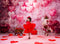 Kate Saint Valentin Rose Ballons Coeur Romantique Toile de fond conçue par Emetselch - Kate Backdrop FR