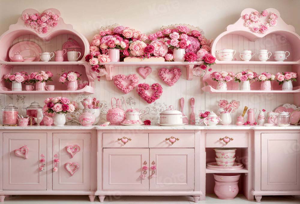 Kate Saint Valentin Rose Fleurs Cuisine Toile de fond conçue par Emetselch