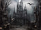 Kate Château d'outre-tombe Halloween Toile de fond Conçu par Happy Squirrel Design - Kate Backdrop FR