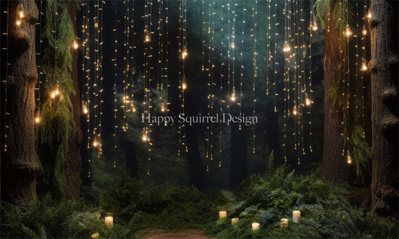Kate Fée Lumières Forêt Toile de fond Conçu par Happy Squirrel Design