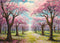 Kate Arbres Fleurs roses Toile de fond conçue par Megan Leigh - Kate Backdrop FR