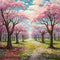 Kate Arbres Fleurs roses Toile de fond conçue par Megan Leigh - Kate Backdrop FR