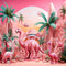 Kate Rose Dinosaure Tropical Enfant Toile de fond conçu par Ashley Paul - Kate Backdrop FR