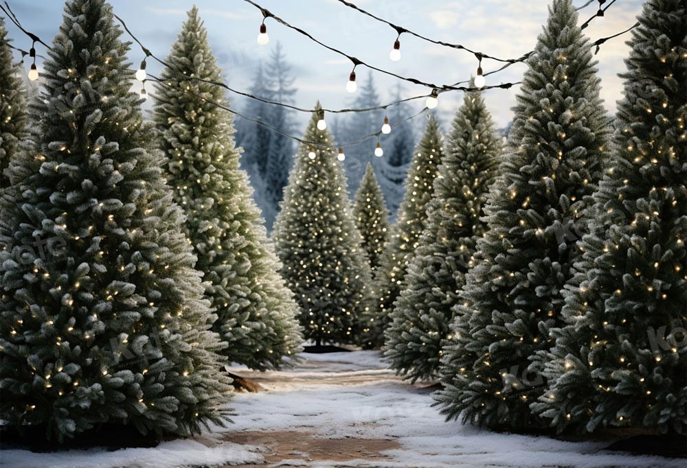 Kate Noël Extérieur Ferme des arbres Toile de fond pour la photographie