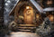 Kate Noël Maison en bois Neige Toile de fond conçue par Chain Photographie - Kate Backdrop FR