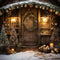 Kate Noël Maison en bois Neige Toile de fond conçue par Chain Photographie - Kate Backdrop FR