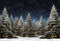 Kate Noël Ferme des Arbres Neige Hiver Toile de fond conçue par Chain Photographie - Kate Backdrop FR