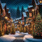 Kate Noël Ville Nuit Neige Lumière Toile de fond conçue par Emetselch - Kate Backdrop FR