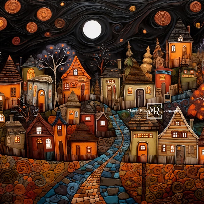 Kate Peint stylisé Automne Village Toile de fond conçue par Mandy Ringe Photographie