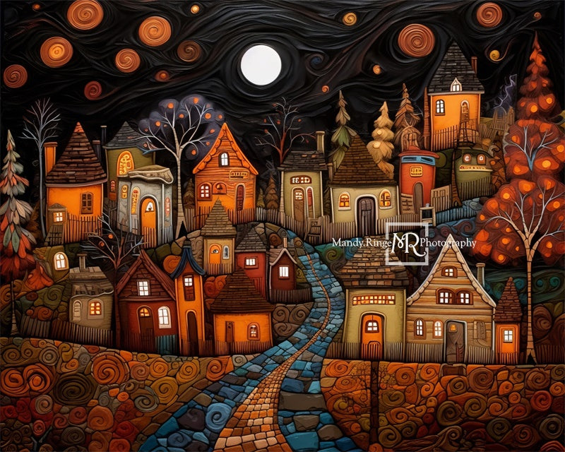 Kate Peint stylisé Automne Village Toile de fond conçue par Mandy Ringe Photographie
