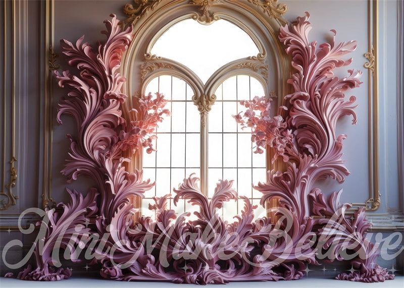 Kate Saint Valentin Château Fleurs épanouies Toile de fond conçue par Mini MakeBelieve