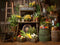 Kate Légume Vert Grange Récolte Toile de fond conçue par Emetselch - Kate Backdrop FR