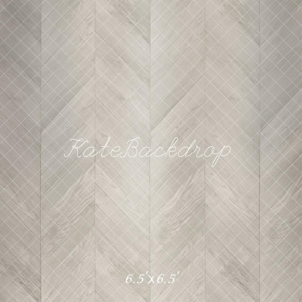 Kate Gris clair Blanc Plancher à chevrons Sol Toile de fond conçue par Kate Image - Kate Backdrop FR