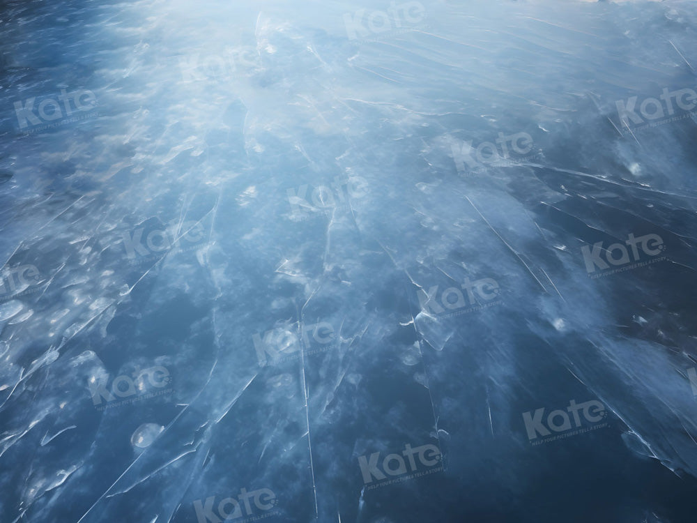 Kate Hiver Glace Rivière Sol Toile de fond pour la photographie