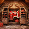 Kate Garde-robe du Père Noël Doré Toile de fond pour la photographie - Kate Backdrop FR