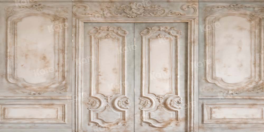 Kate Vintage Rétro Marbre Mur Porte Toile de fond conçue par Kate Image - Kate Backdrop FR