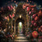 Kate Église Fleurs Chemin Porte en arc Toile de fond conçue par Chain Photographie - Kate Backdrop FR