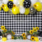 Kate Tournesols Carreaux noirs Ballons Toile de fond conçue par Krystle Mitchell Photographie - Kate Backdrop FR