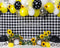 Kate Tournesols Carreaux noirs Ballons Toile de fond conçue par Krystle Mitchell Photographie - Kate Backdrop FR