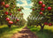 Kate Pommiers Vert Arbre Enfant Toile de fond conçue par Abbas Studio - Kate Backdrop FR
