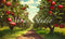 Kate Pommiers Vert Arbre Enfant Toile de fond conçue par Abbas Studio - Kate Backdrop FR