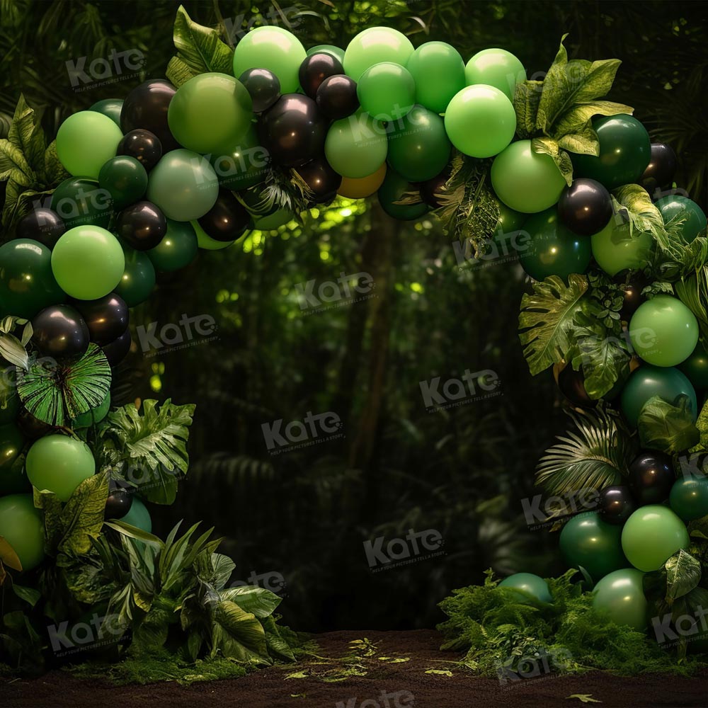 Kate Vert Ballon de Raisin Violet Jungle Toile de fond pour la photographie