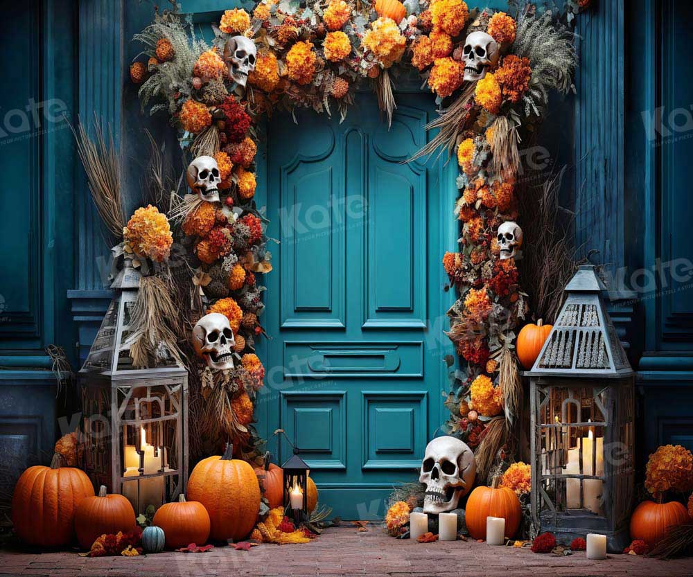 Kate Halloween Crâne Mur en arc Porte Toile de fond conçue par Chain Photographie