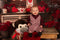Kate Saint Valentin Roses rouges Bougie Toile de fond conçue par Emetselch - Kate Backdrop FR