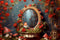 Kate Saint Valentin Roses rouges Miroir Toile de fond conçue par Chain Photographie - Kate Backdrop FR