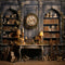 Kate Horloge Livres Chalet Rétro Toile de fond conçue par Emetselch - Kate Backdrop FR